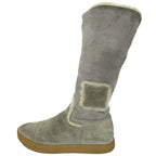 Chanel Sports Coco Mark Shearling Boots Size 36 Gray — view 2