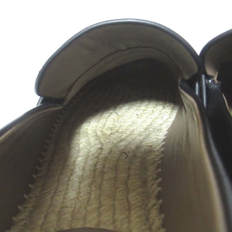 Hermes Trip Espadrilles Slip-on Shoes Size 37 Black — view 5