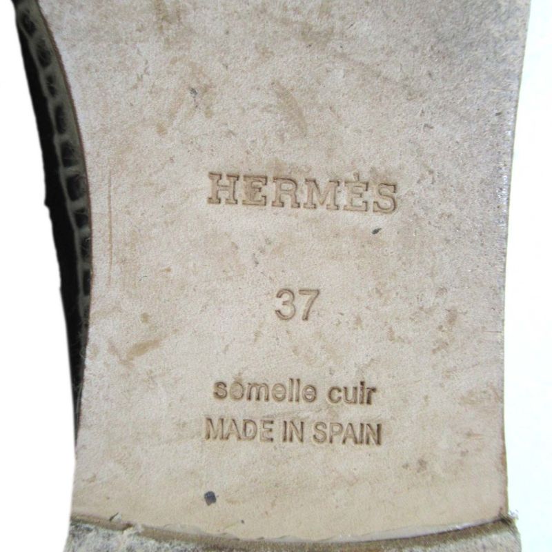 Hermes Trip Espadrilles Slip-on Shoes Size 37 Black — view 8