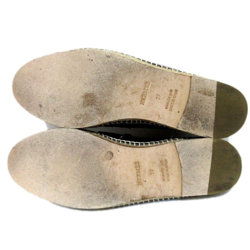 Hermes Trip Espadrilles Slip-on Shoes Size 37 Black — view 7