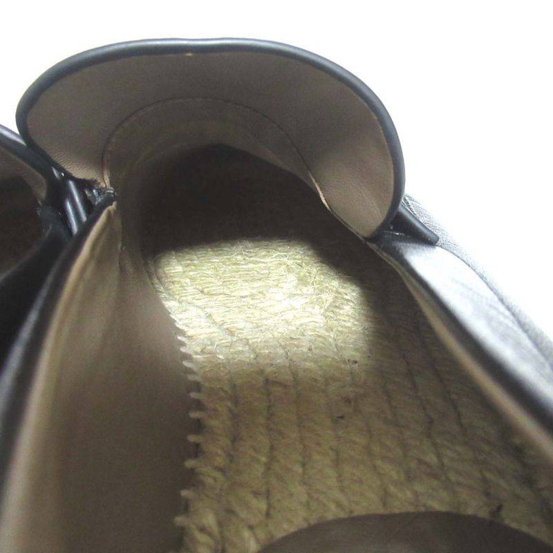 Hermes Trip Espadrilles Slip-on Shoes Size 37 Black — view 6