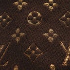 Louis Vuitton Echarpe Logomania Shine Wool Silk Fringe Scarf Brown Is0262 — view 2
