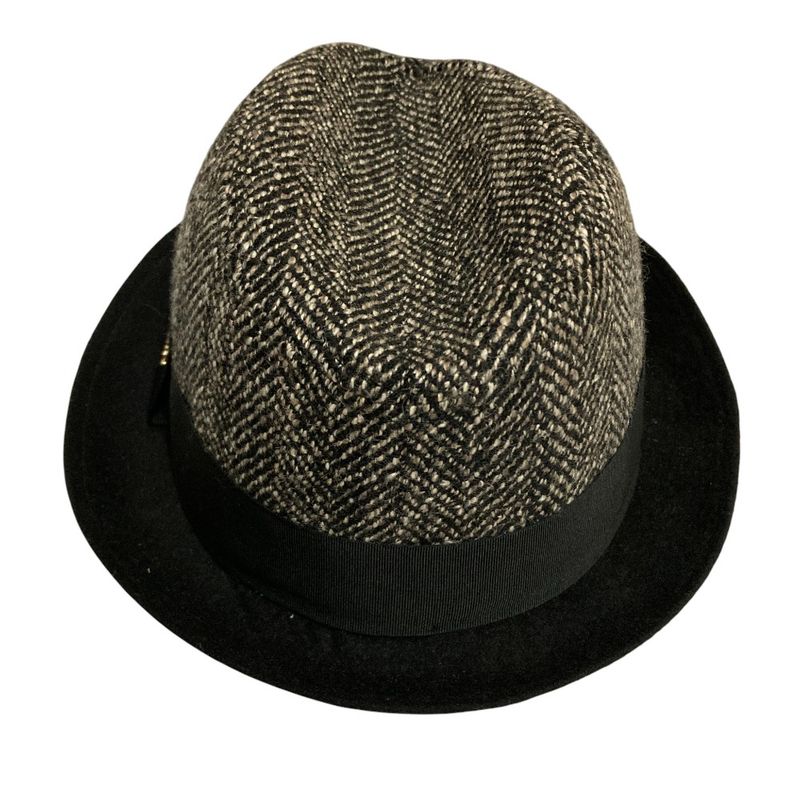 Gucci Herringbone Tweed Hat M Size Black — view 3