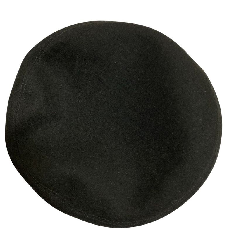 Hermes Serie Hardware 100% Cashmere Beret Hat Size 57 Black — view 3