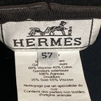 Hermes Serie Hardware 100% Cashmere Beret Hat Size 57 Black — view 7