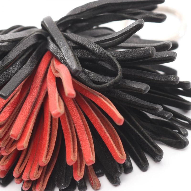 Hermes Key Holder Carmen Black Red Leather — view 7