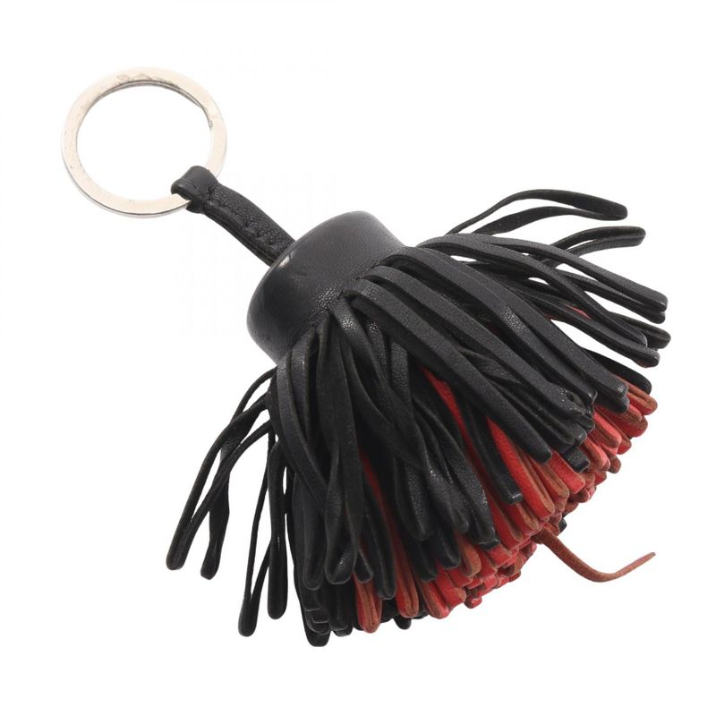 Hermes Key Holder Carmen Black Red Leather — view 2