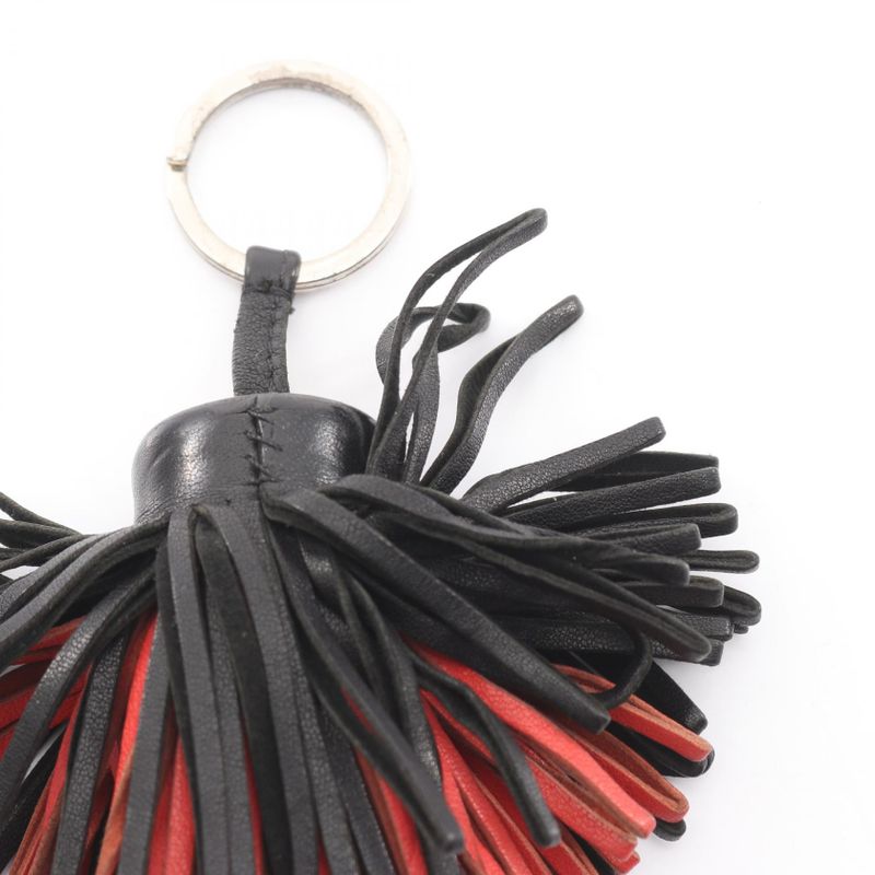 Hermes Key Holder Carmen Black Red Leather — view 6