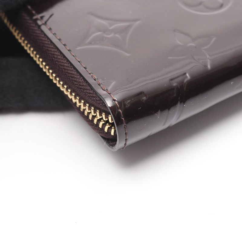 Louis Vuitton Round Long Wallet Zippy Amarant Leather — view 9