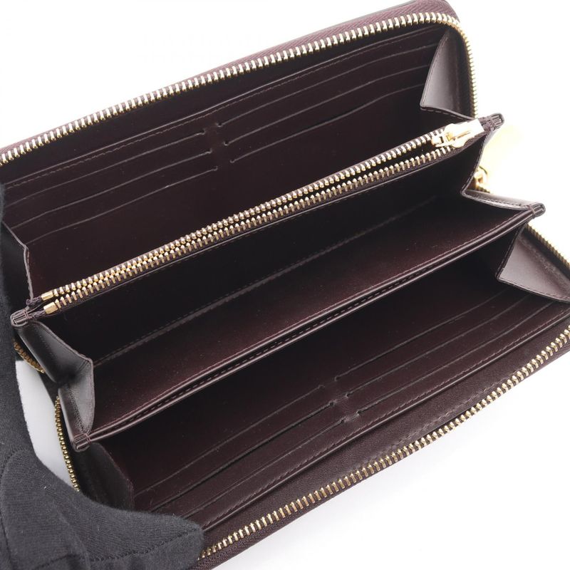 Louis Vuitton Round Long Wallet Zippy Amarant Leather — view 3