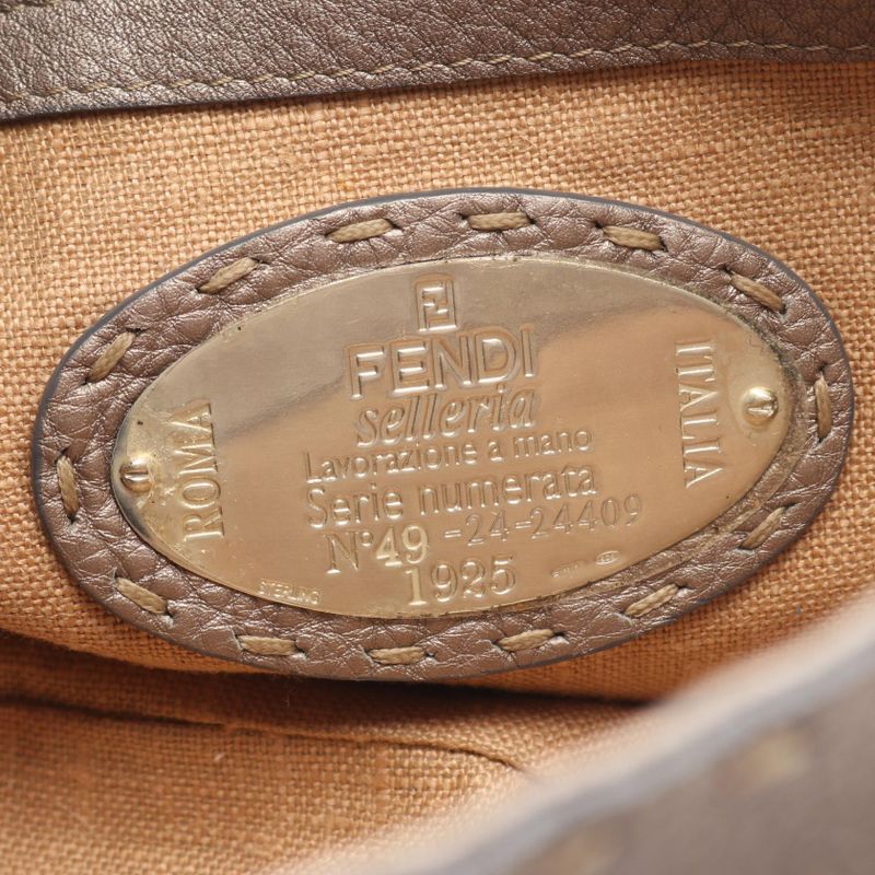 Fendi Handbag Selleria Mini Linda Grey Leather — view 5