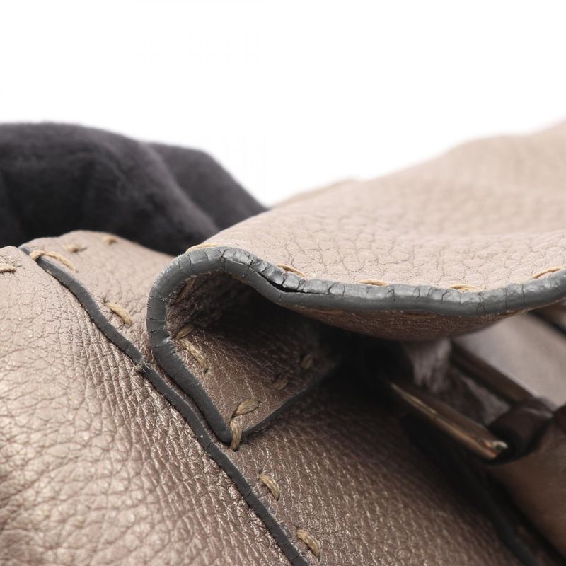 Fendi Handbag Selleria Mini Linda Grey Leather — view 8