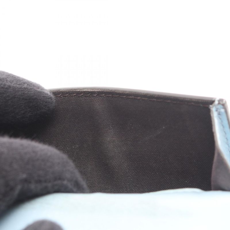 Fendi Trifold Wallet Logo 8 M0395 Light Blue Leather Rome Micro — view 7