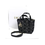 Dior Toujours Vertical Tote Bag Small 2-Way Shoulder Black M2835 Odfg m911 — view 8