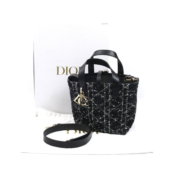 Dior Toujours Vertical Tote Bag Small 2-Way Shoulder Black M2835 Odfg m911 — view 8