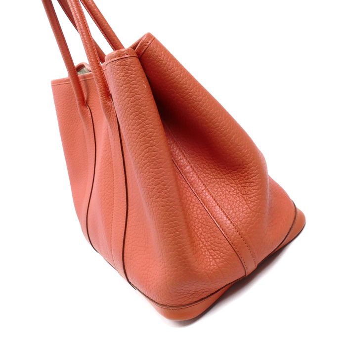 Hermes Garden Party 36 Handbag Rouge Pivoine ck P Stamp — view 4