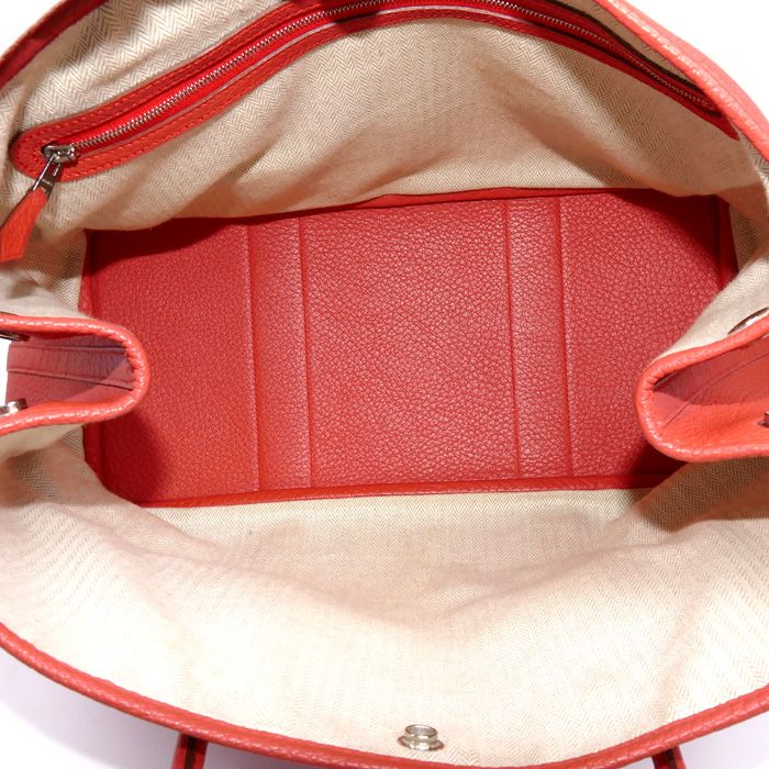 Hermes Garden Party 36 Handbag Rouge Pivoine ck P Stamp — view 6