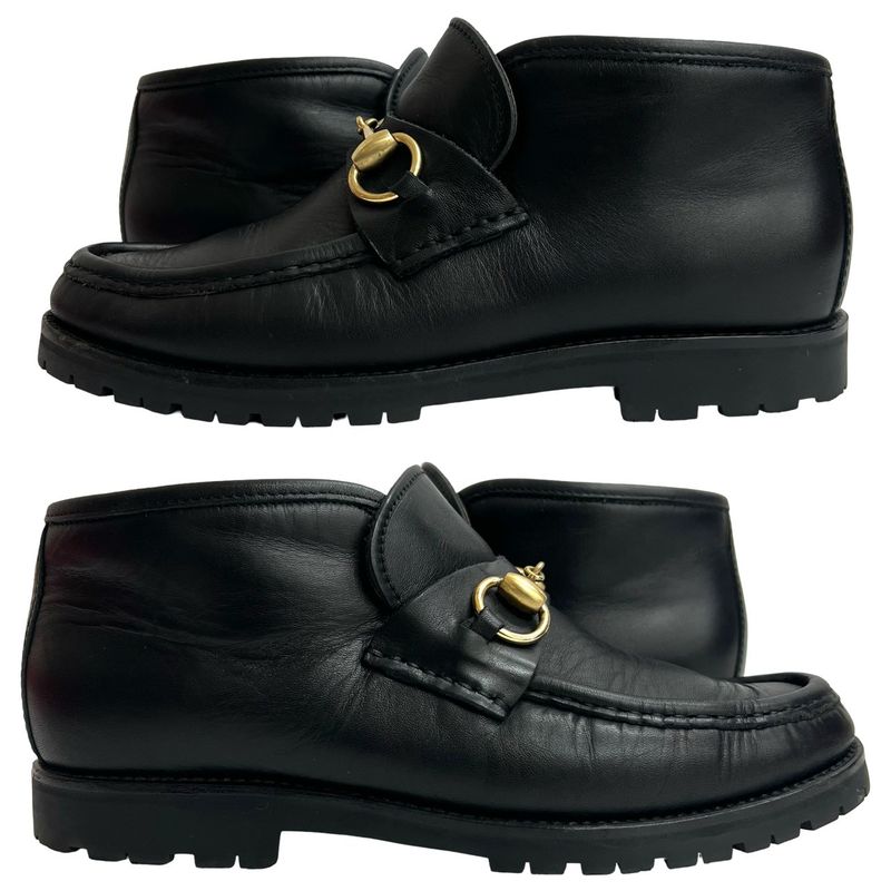 Gucci Horsebit Hardware Leather Short Boots Shoes 35 1 2 Size — view 2