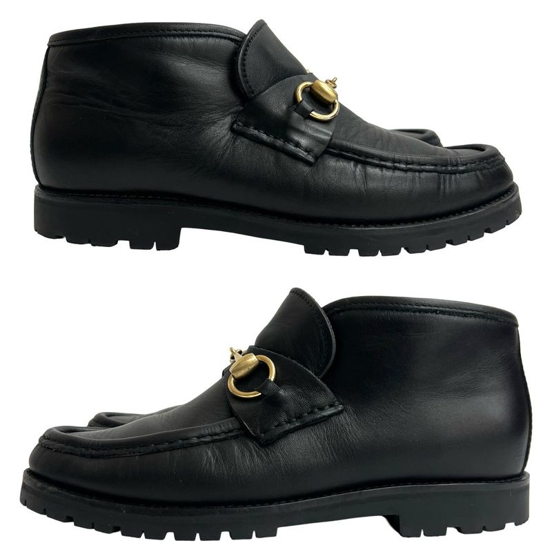 Gucci Horsebit Hardware Leather Short Boots Shoes 35 1 2 Size — view 3
