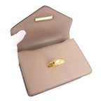 Prada Saffiano Chain Shoulder Bag Leather Beige 1 Bd200 Gold Hardware — view 8