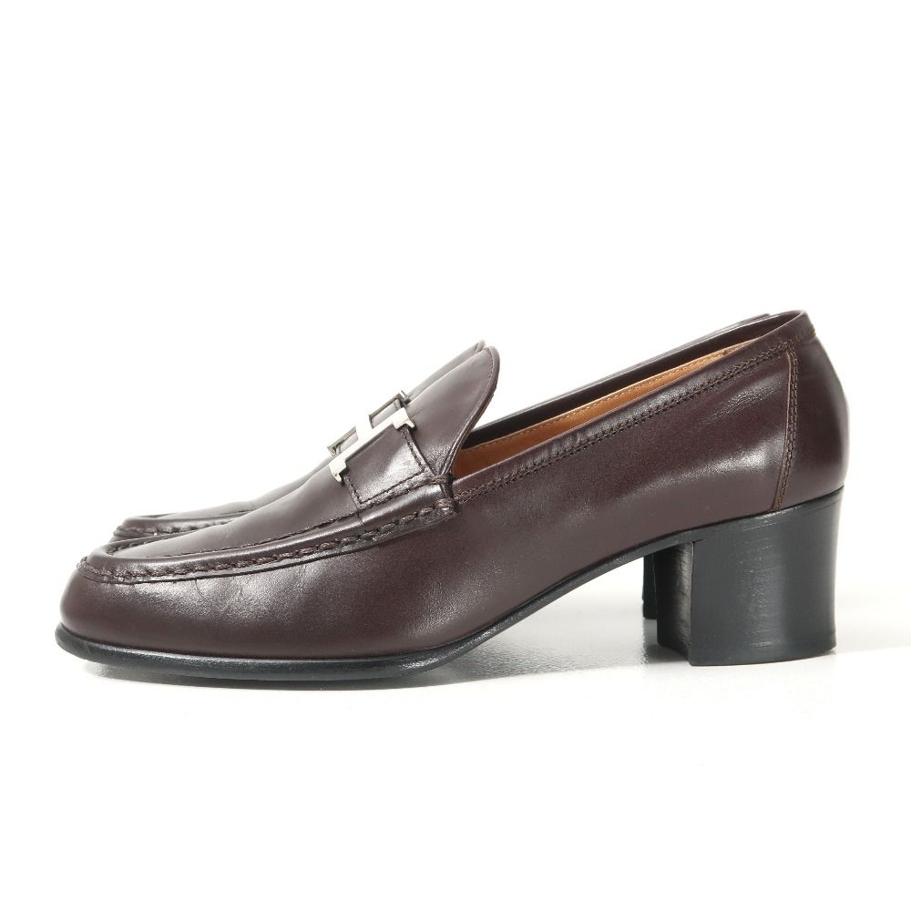 Hermes Constance Loafer 37 Buckle Dark Brown — view 2