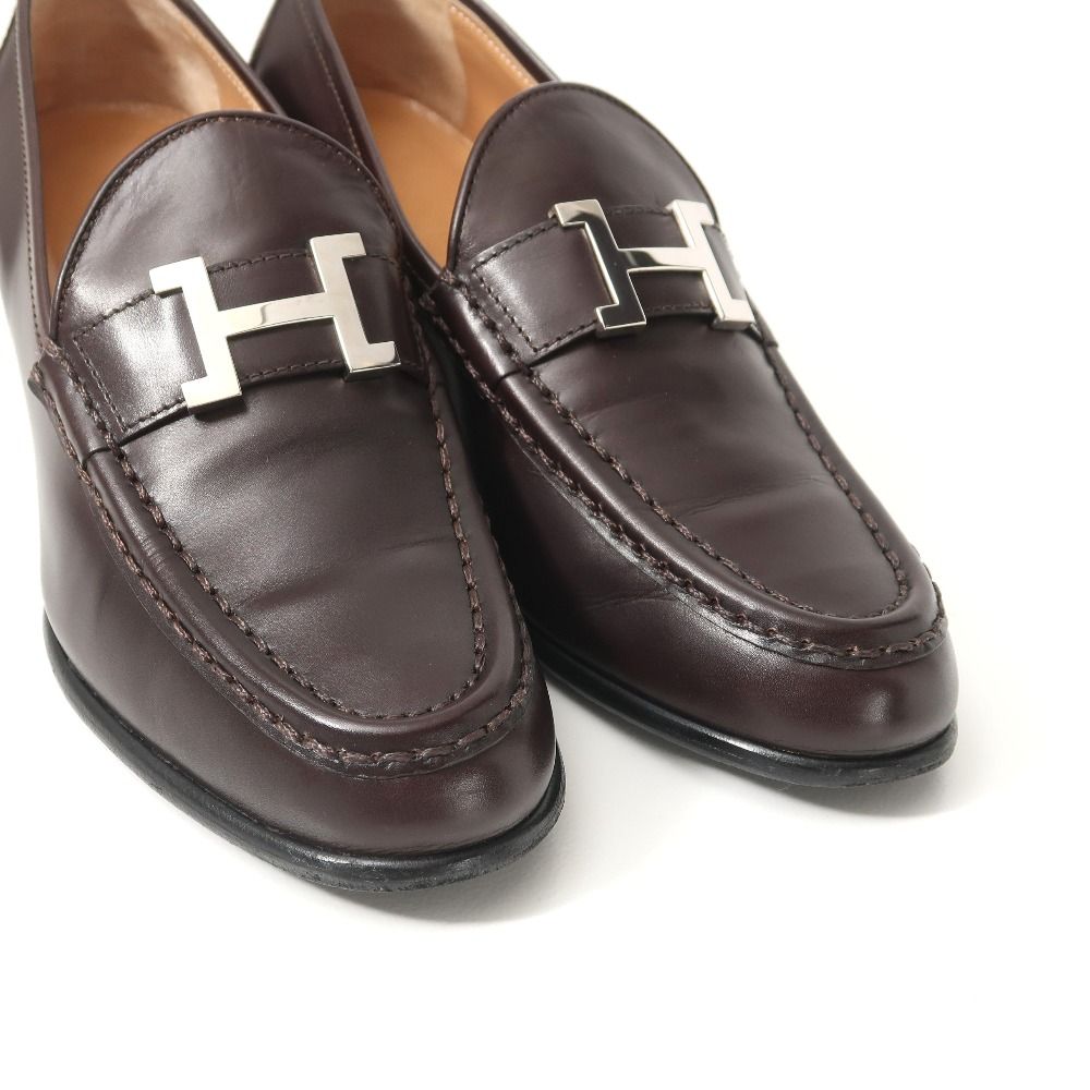 Hermes Constance Loafer 37 Buckle Dark Brown — view 4