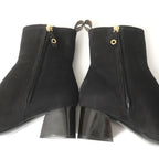 Louis Vuitton Gabi Boots 37.5 Suede Short Shoes Black — view 5