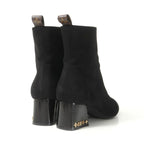 Louis Vuitton Gabi Boots 37.5 Suede Short Shoes Black — view 3