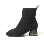Louis Vuitton Gabi Boots 37.5 Suede Short Shoes Black — view 2