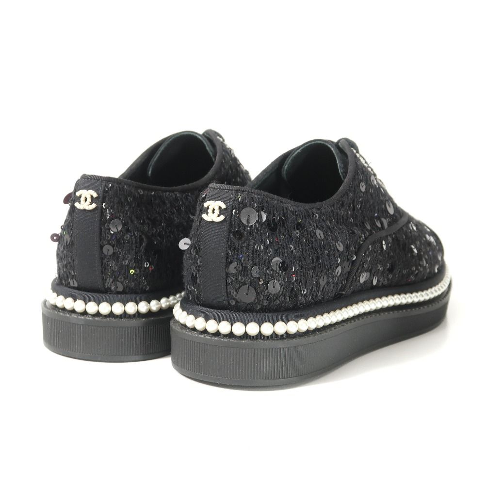 Chanel Sneakers 35 CC Logo Sequins Imitation Pearl — view 2