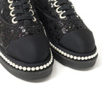 Chanel Sneakers 35 CC Logo Sequins Imitation Pearl — view 5