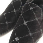 Louis Vuitton Auteuil Loafers 5.5 Velour Slip Ons — view 8