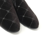 Louis Vuitton Auteuil Loafers 5.5 Velour Slip Ons — view 7