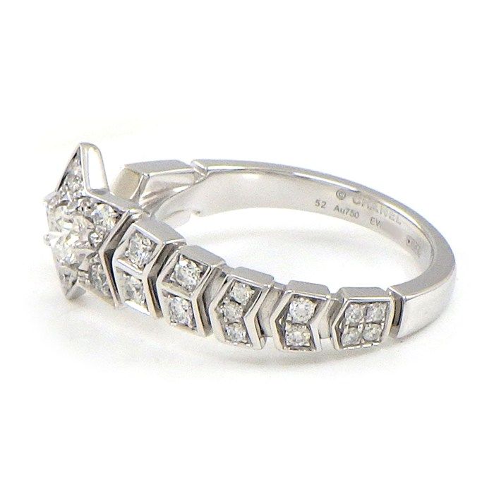 Chanel Ring Comet Shooting Star Motif Half Circle Pave 27 Points Diamond — view 3