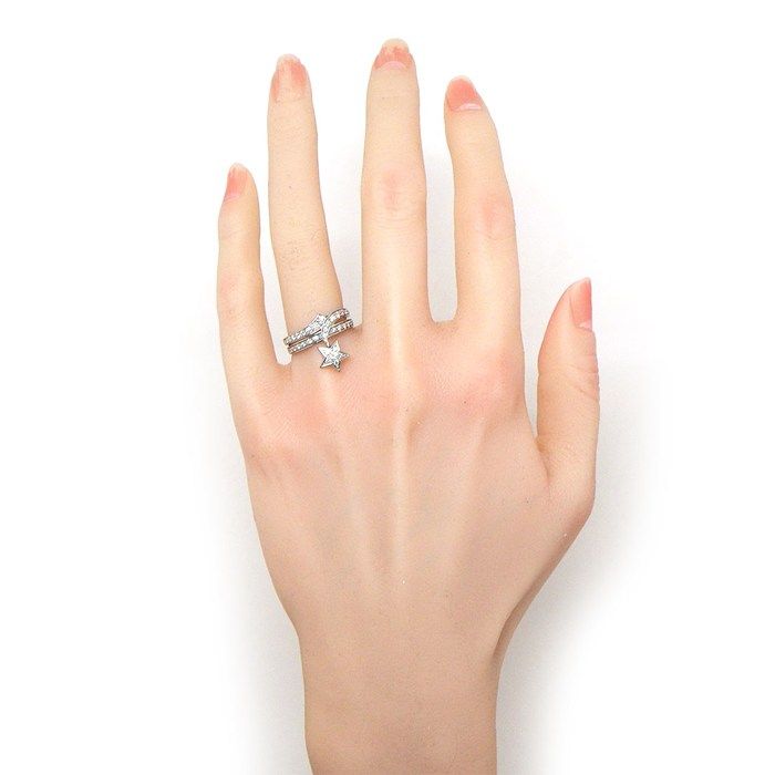 Chanel Ring Comet Shooting Star Motif Half Circle Pave 39 Points Diamond — view 8