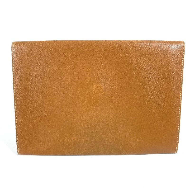 Hermes Second Bag Pochette Rio Leather Brown — view 3