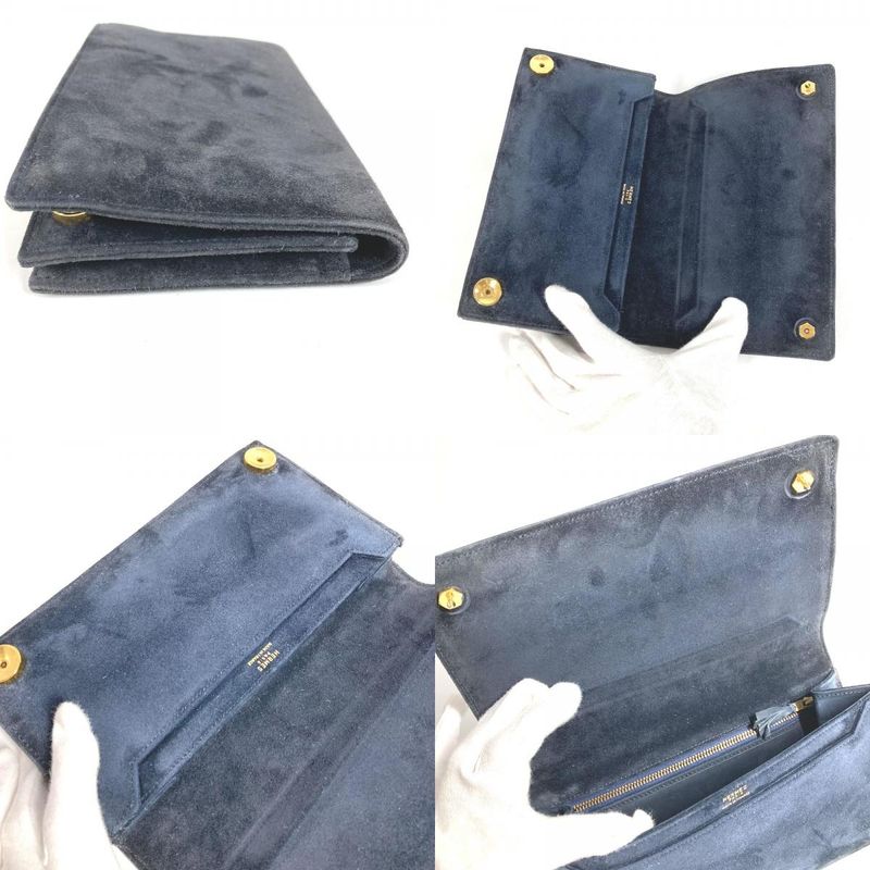 Hermes Second Bag Flap Dobris Navy — view 9