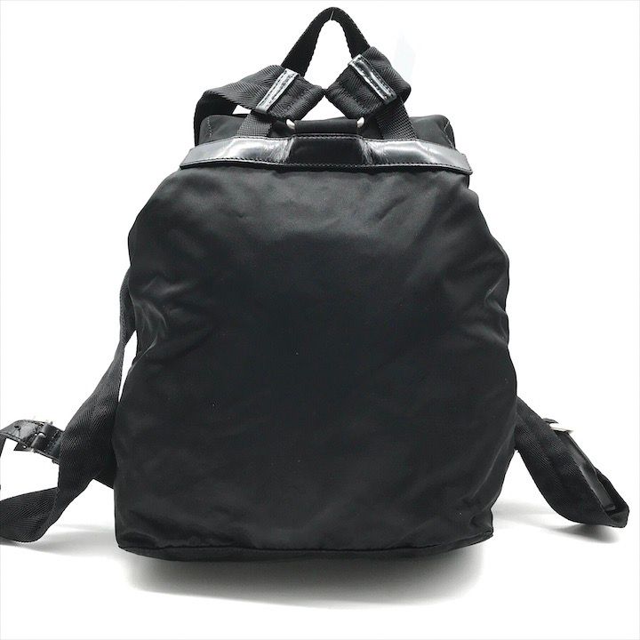 Prada Nylon Tessuto Triangle Logo Backpack Casual Black — view 3