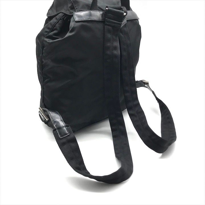 Prada Nylon Tessuto Triangle Logo Backpack Casual Black — view 4