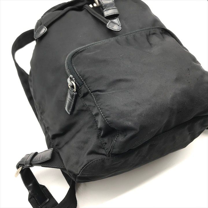 Prada Nylon Tessuto Triangle Logo Backpack Casual Black — view 7