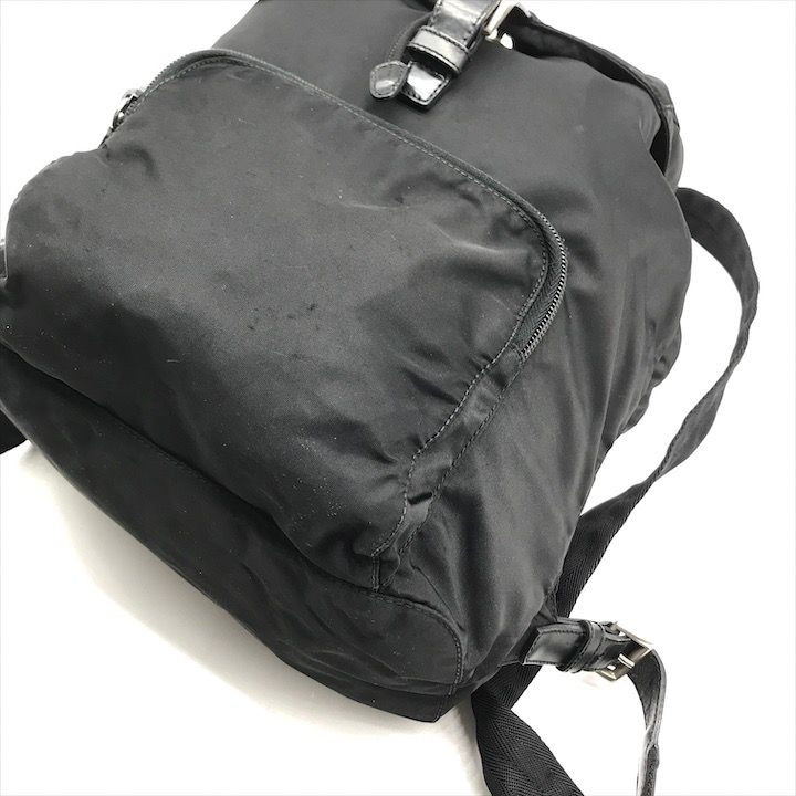 Prada Nylon Tessuto Triangle Logo Backpack Casual Black — view 6