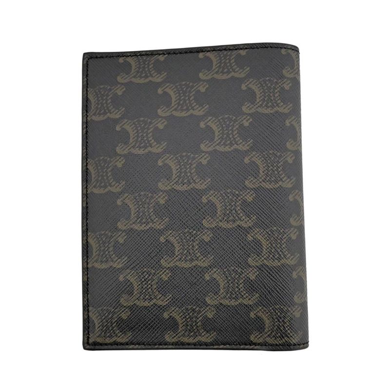 Celine Triomphe Passport Case Dark Brown Notebook Cover Accessories — view 3