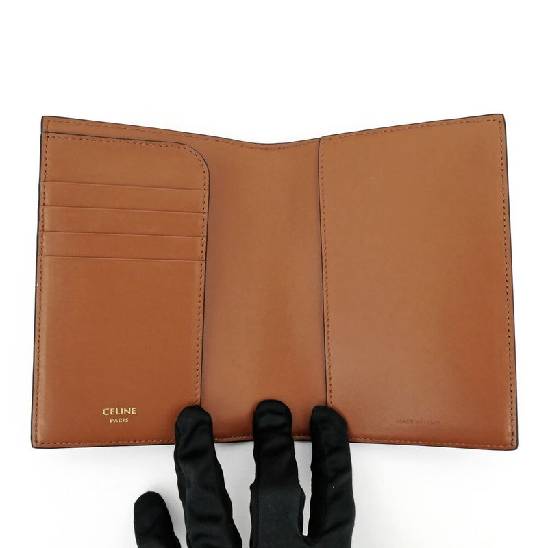 Celine Triomphe Passport Case Dark Brown Notebook Cover Accessories — view 6
