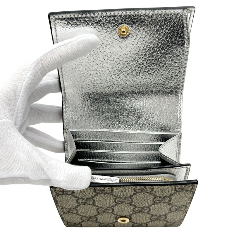 Gucci Wallet GG Supreme Petit Marmont Trifold — view 4