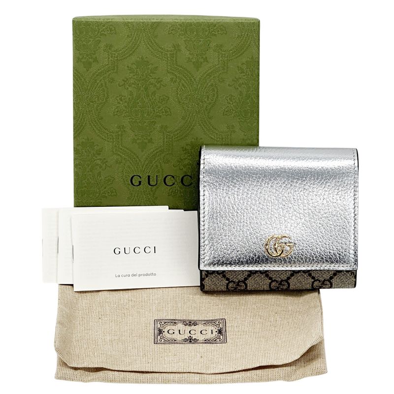 Gucci Wallet GG Supreme Petit Marmont Trifold — view 6