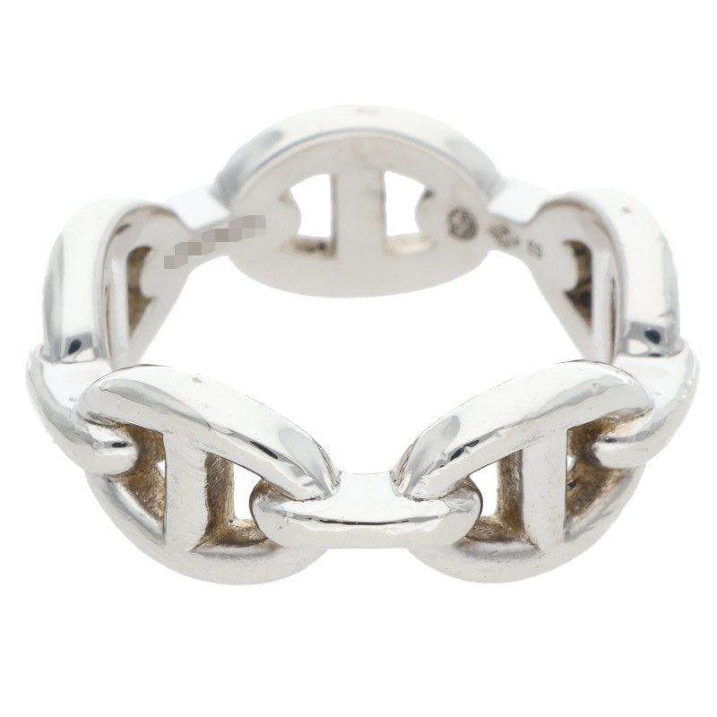 Hermes Chaine Dancre Enchainee PM Silver Ring No 12.5 — view 3