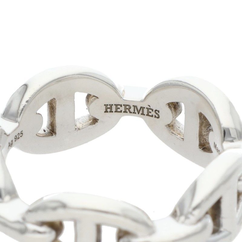 Hermes Chaine Dancre Enchainee PM Silver Ring No 12.5 — view 4