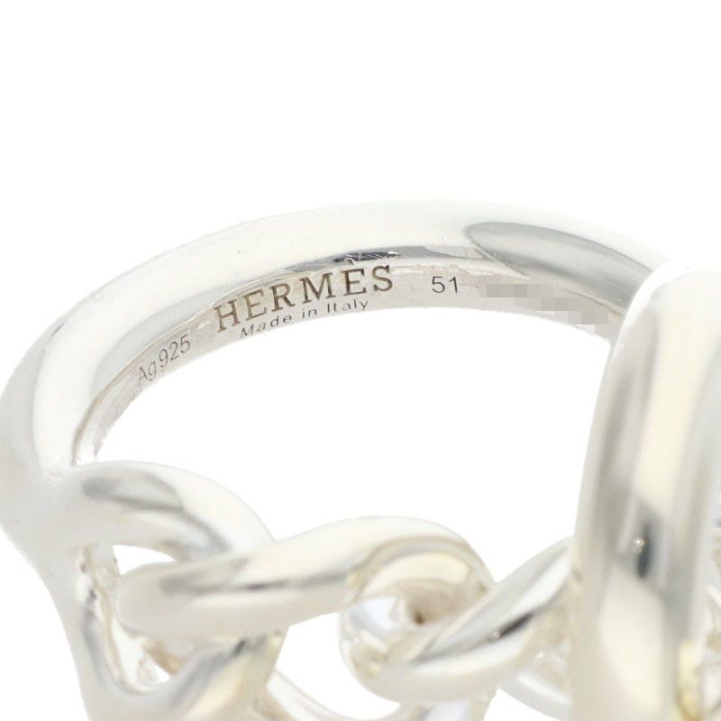 Hermes Croisette Silver Ring No 9 51 — view 4