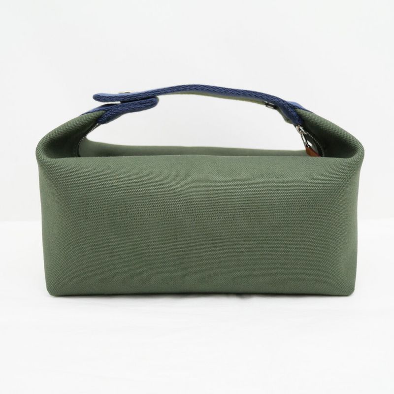 Hermes Bridal Black PM H Pavillon Handbag Pouch Khaki — view 3