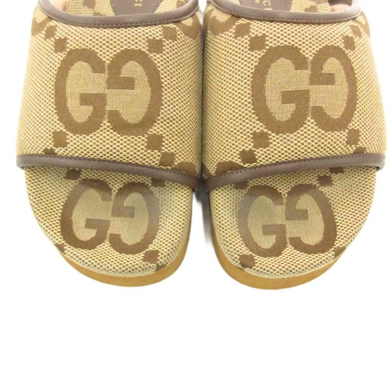 Gucci GG Canvas Slide Sandals Comfort 37 Brown JS AA GY19 — view 7